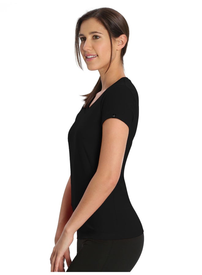 JOCKEY - V-Neck T-Shirt Black - Image 1