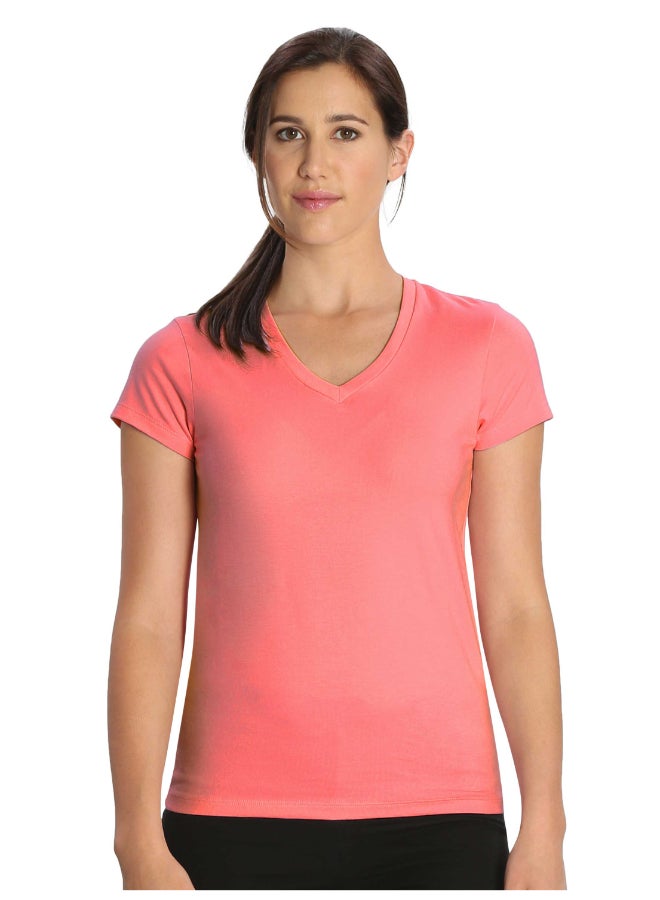 JOCKEY - V-Neck T-Shirt Blush Pink - Image 1
