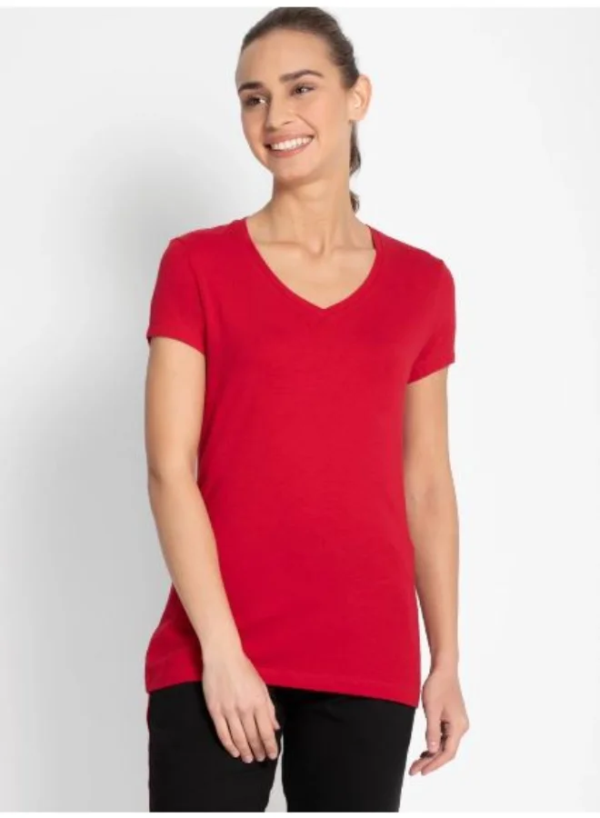 JOCKEY V-Neck T-Shirt Jester Red