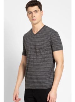 JOCKEY Casual V-Neck T-Shirt Grey  - Image 3