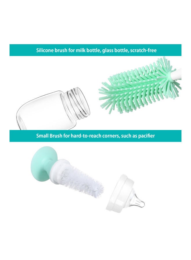 فرشاة تنظيف الزجاجات ذات الشعيرات بزاوية 360 درجة مع رأس قابل للفصل - Image 4