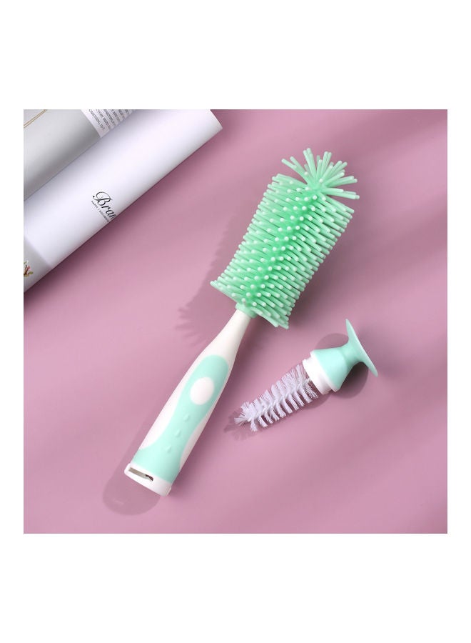 فرشاة تنظيف الزجاجات ذات الشعيرات بزاوية 360 درجة مع رأس قابل للفصل - Image 5