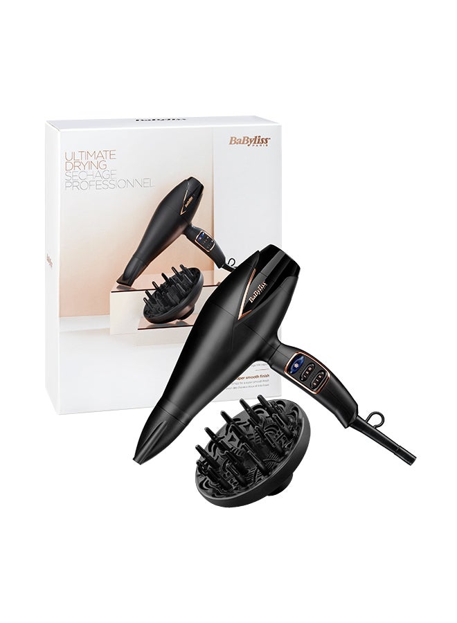 babyliss - Digital Dryer | 2200w With An Advanced Digital Motor| 3 Heat / 2 Speed Settings With Super Ionic Frizz-control | Lightweight & 10 Years Motor Guarantee | D665SDE Black - Image 1