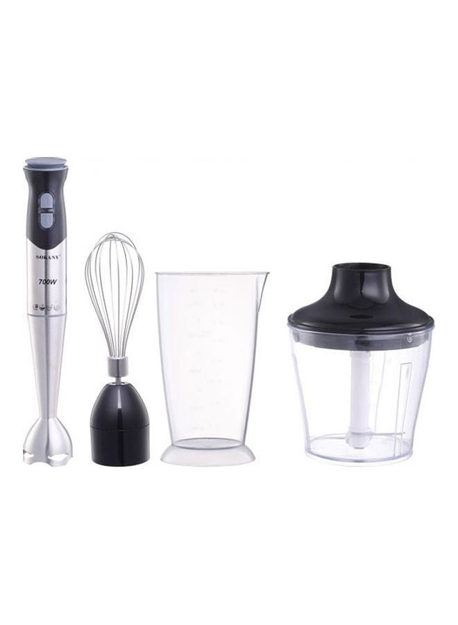 sokany - Hand Blender 4 In 1 with Chopper SK-748-4 BlackSilver - Image 1