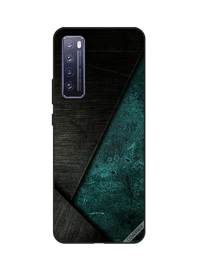 كوفرنيكس غطاء حماية واق لهاتف هواوي نوفا 7 5G نمط باللونين الأسود والأخضر الداكن - Image 1