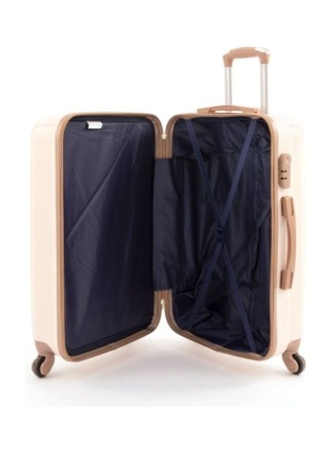 ليمرا مجموعة حقائب أمتعة متينة بعجلات مقاس 12/15/16/20/24/28 بوصة من 6 قطع بيج/ ذهبي - Image 3