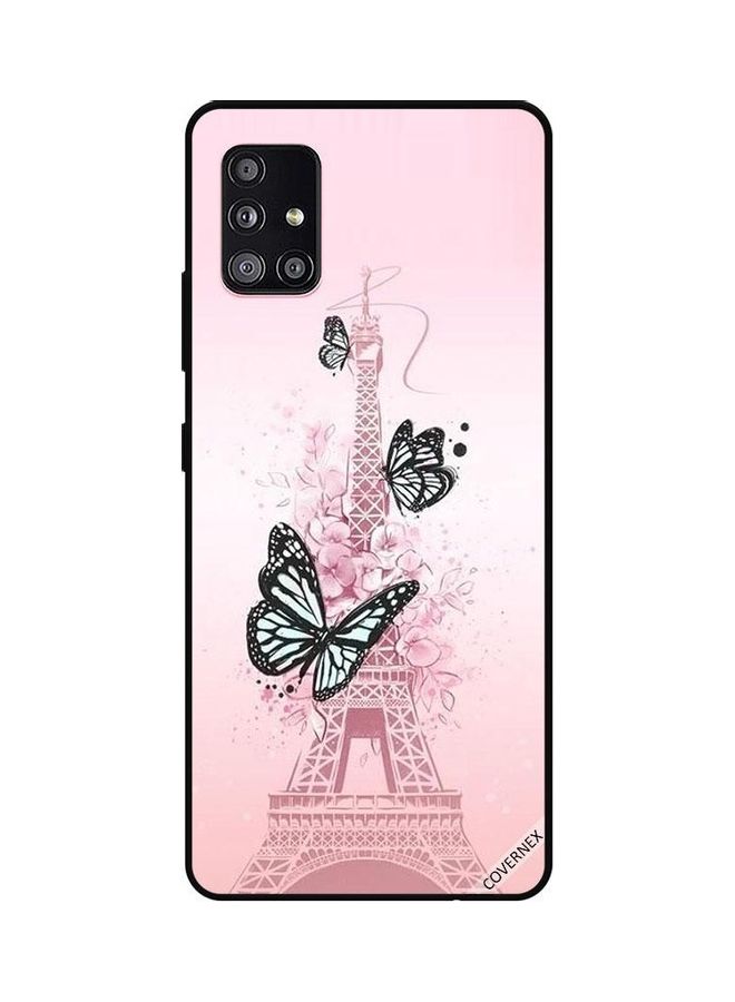 Covernex Protective Case Cover For Samsung Galaxy A51 5G Black Butterflies On Eiffel Tower - Image 1