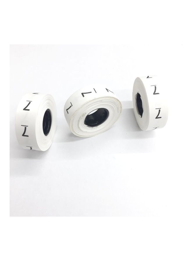 Number 7 - 12 Roll  Lable For Sewing Clothes Black/White  - Image 3