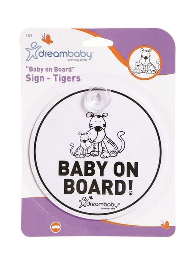 dreambaby Tiger Baby On Board Sign