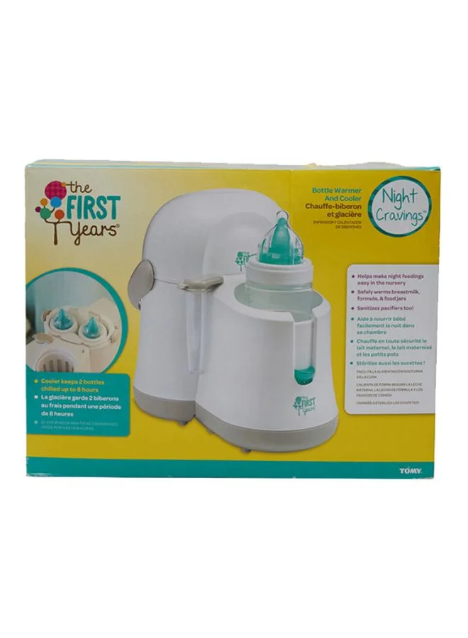 ذا فيرست ييرز Night Cravings Bottle Warmer And Cooler With Insulated Water Chambers With Added Safety - White/Green