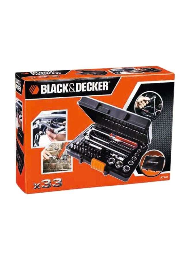 بلاك اند ديكر مجموعة أدوات القطة المكونة من 31 قطعة/مجموعة أدوات السيارات/مفك براغي/سقاطة/مفتاح ربط A7142-XJ - Image 2