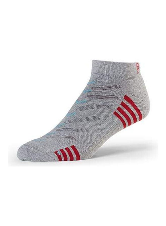 Base Low Rise Socks Grey/Blue/Red