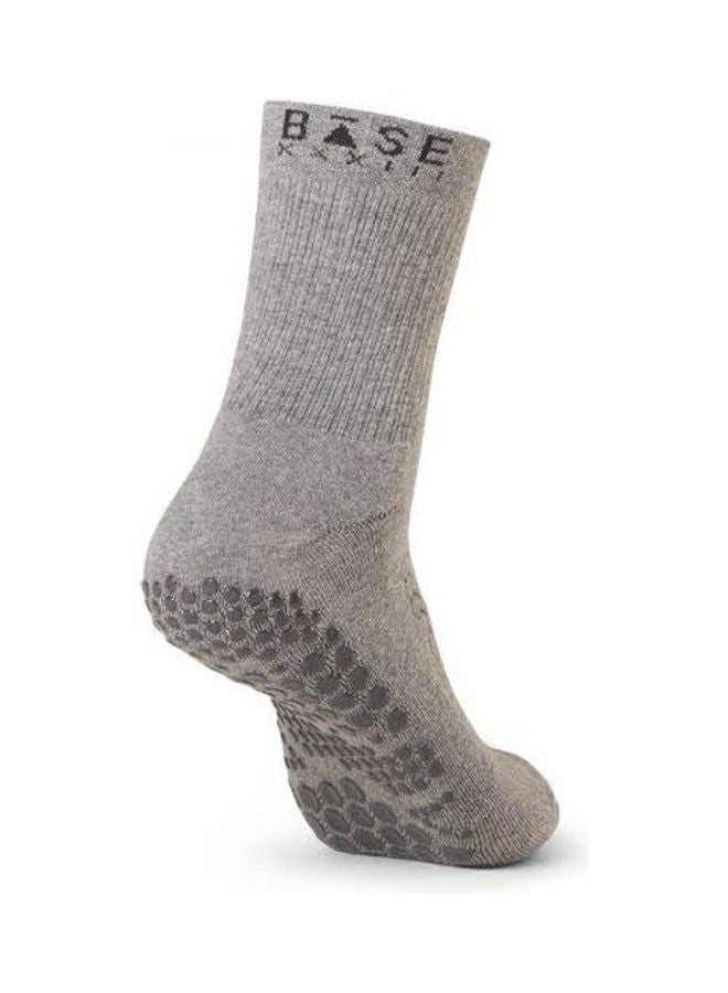 Base Grip Crew Socks Grey