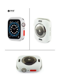 INEIX Soft Silicone Case Cover For Apple Watch 44 mm White  - Image 2