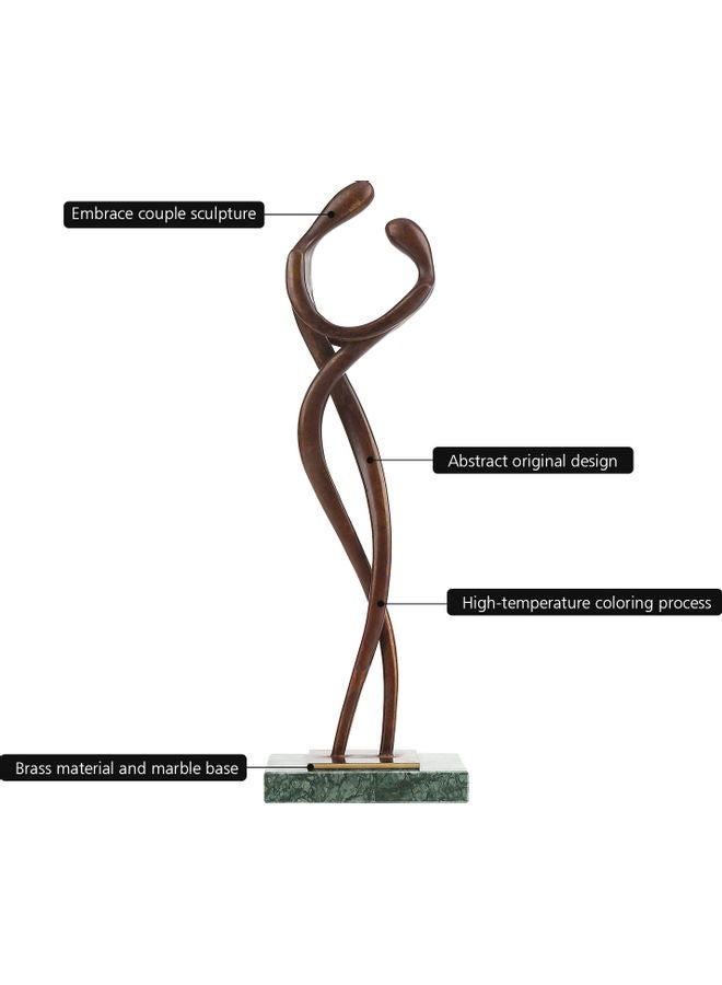 TOOARTS Embrace Couple Tabletop Sculpture Brown - Image 3
