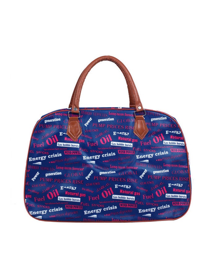 حقيبة سفر مربعات من قماش الكانفس أزرق