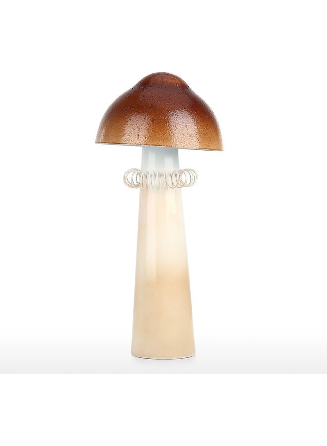 TOOARTS Decorative Single Mushroom Ornament Brown - Image 1
