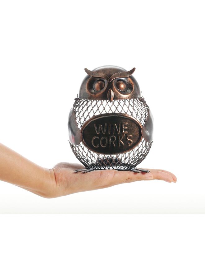 TOOARTS Iron Art Owl Creative Wine Holder Brown - Image 2