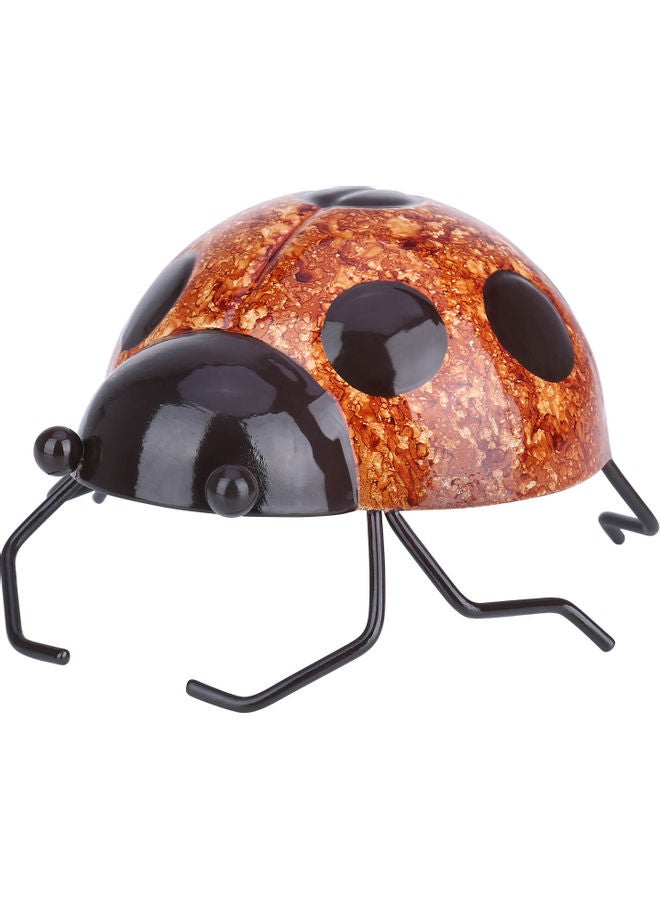 TOOARTS Decorative Iron Ladybug Orange/Black 11.5 x 7.5 x 11cm - Image 1