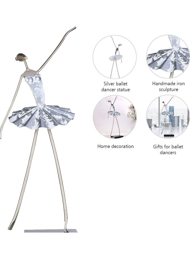 TOOARTS Decorative Metal Ballet Figurine Ballerina Statue Multicolour - Image 3