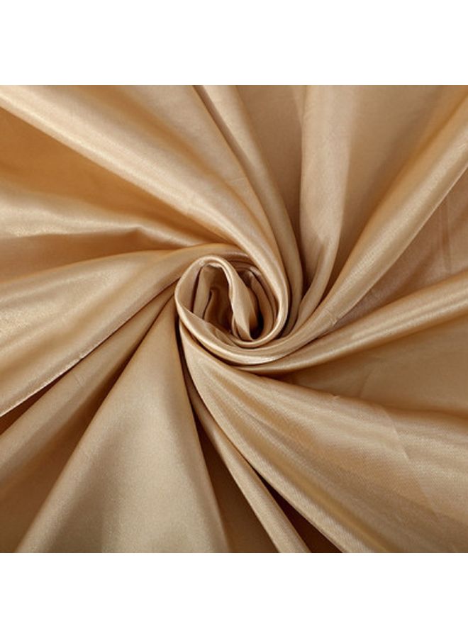طقم غطاء لحاف سادة حرير ذهبي 200x220سم - Image 3