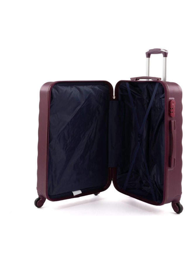 LIMRA 4 Wheels Hardside Small Cabin Luggage Trolley 20 inch Maroon - Image 3