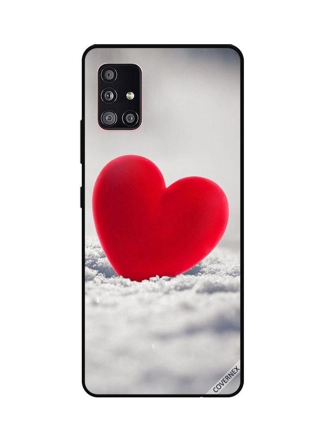 كوفرنيكس غطاء حماية واق لهاتف سامسونج جالاكسي A51 قلب أحمر جميل - Image 1