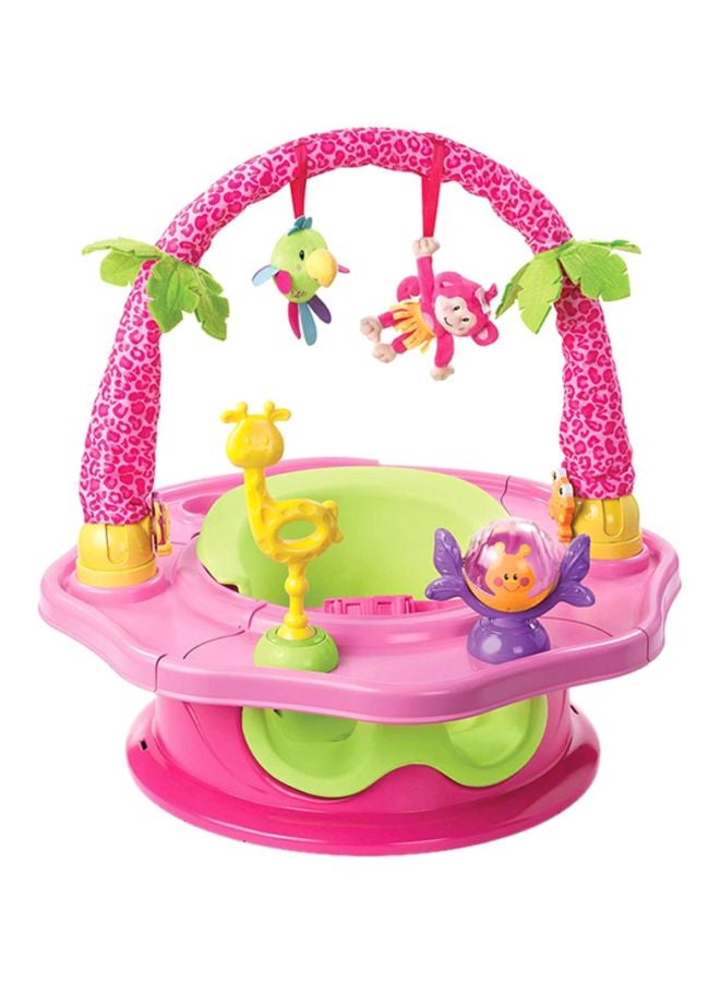 summer infant - 3-Stage Deluxe 360 Degree Rotational Super Seat With 6 Playful Toys, Island, Pink/Green - SI/13306 - Image 1