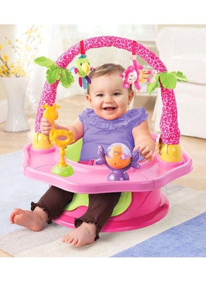 summer infant - 3-Stage Deluxe 360 Degree Rotational Super Seat With 6 Playful Toys, Island, Pink/Green - SI/13306 - Image 1