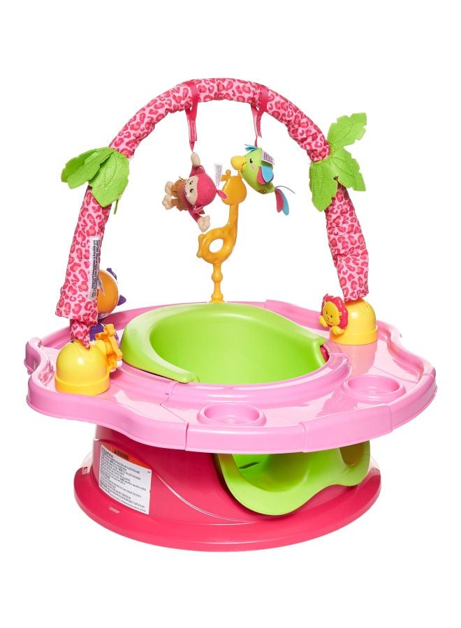 summer infant - 3-Stage Deluxe 360 Degree Rotational Super Seat With 6 Playful Toys, Island, Pink/Green - SI/13306 - Image 1