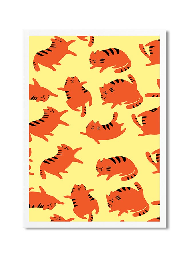 Foam Art Printed Poster Yellow/Red 