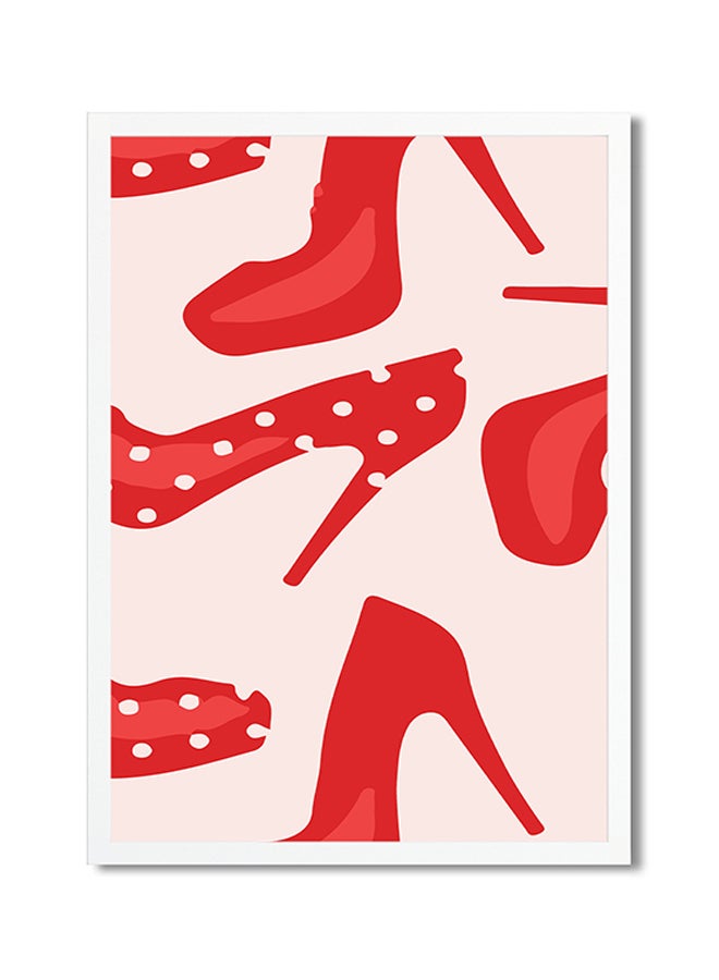 Foam Art Printed Poster Pink/Red 