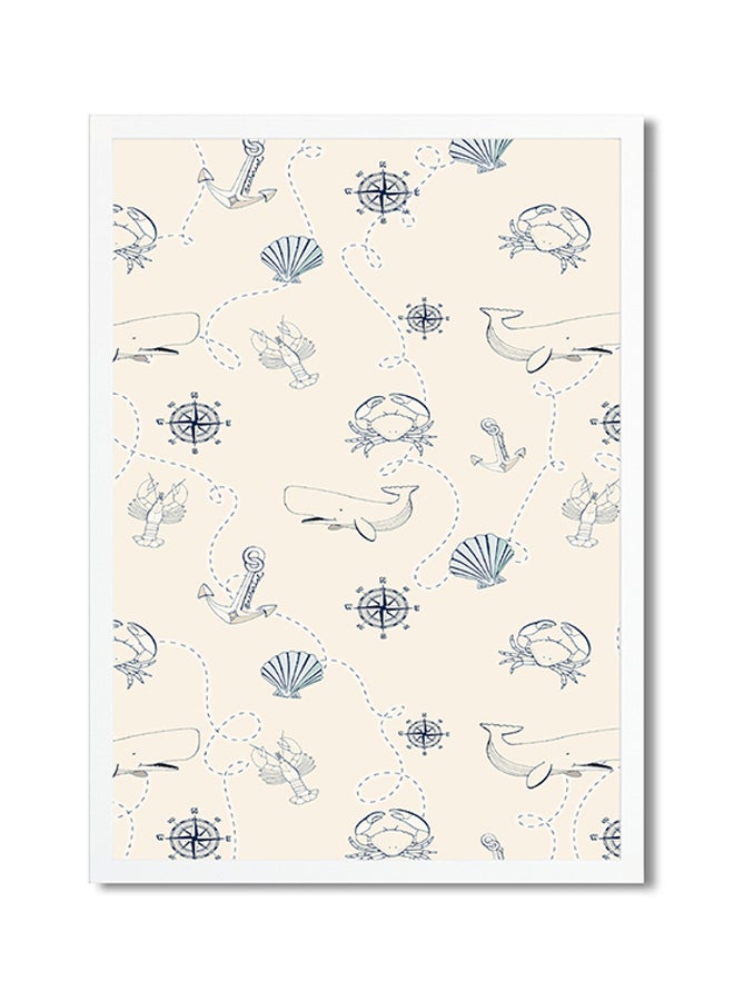 Foam Art Printed Poster Beige/Black 
