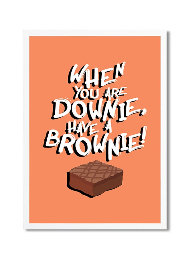 Foam Art Printed Poster Orange/Brown