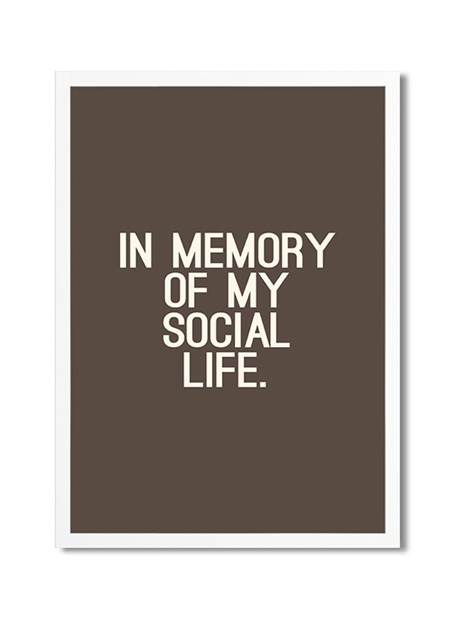 Foam Art Printed Poster Brown/White 