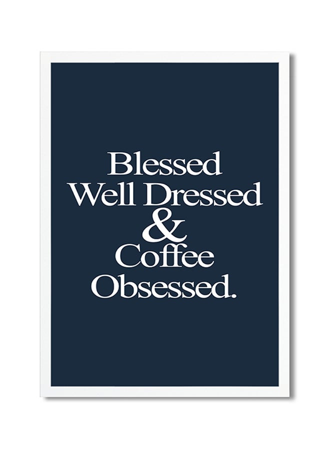 Foam Art Printed Poster Blue/White 