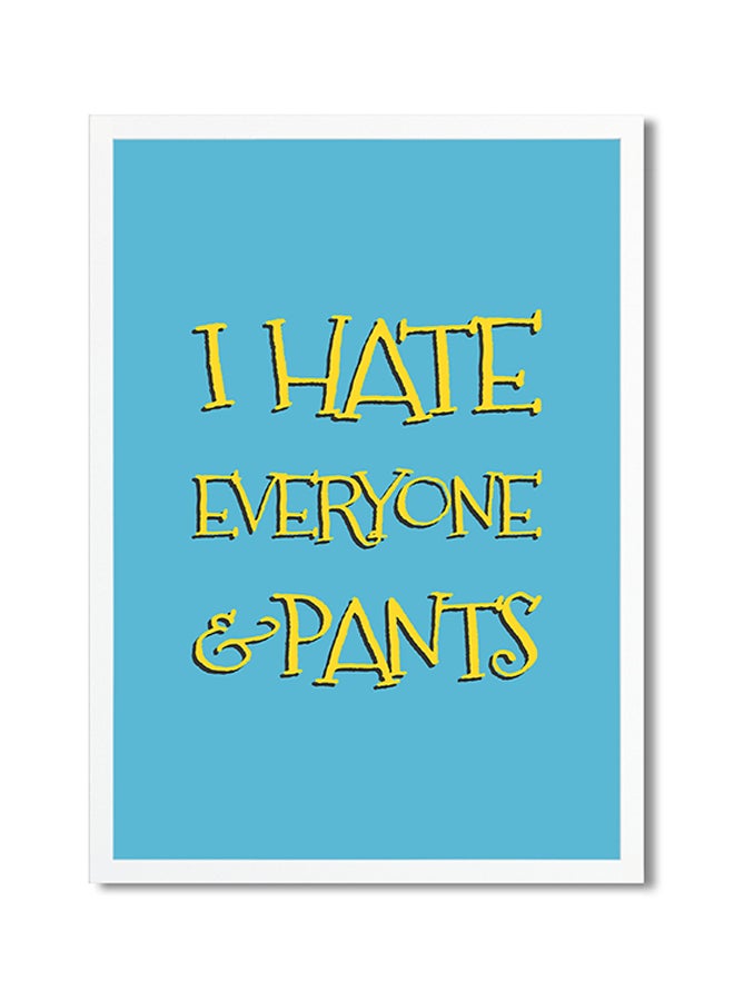 Foam Art Printed Poster Blue/Yellow