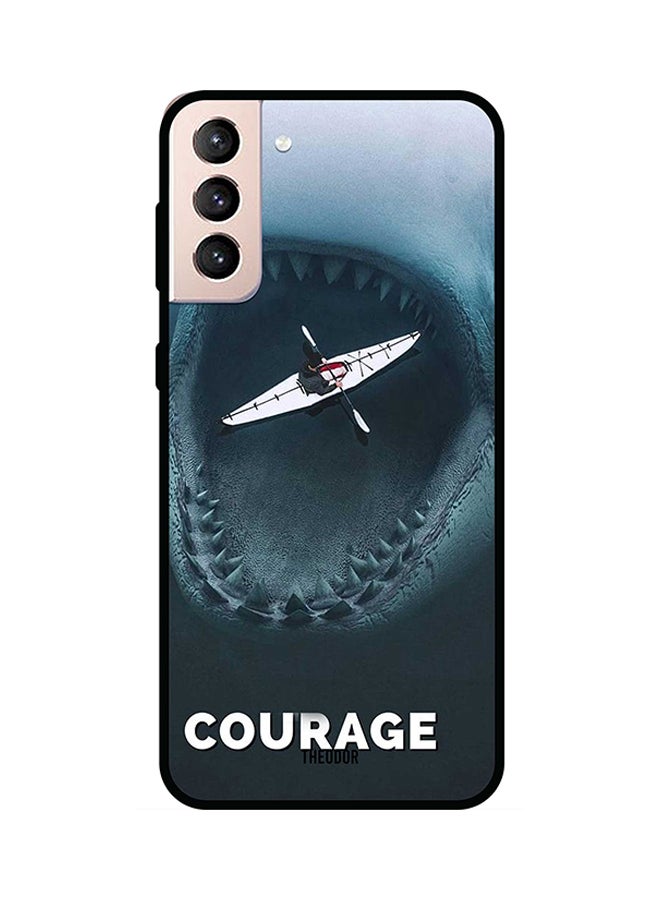 Protective Case Cover For Samsung Galaxy S21 Blue/White