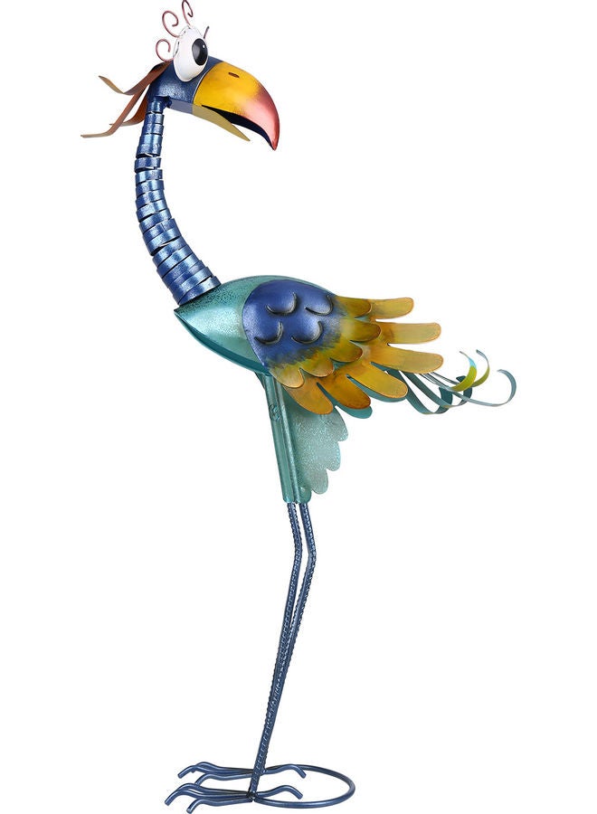 TOOARTS Decorative Metal Toucan Sculpture Multicolour 42.5 x 18.5 x 24cm - Image 1