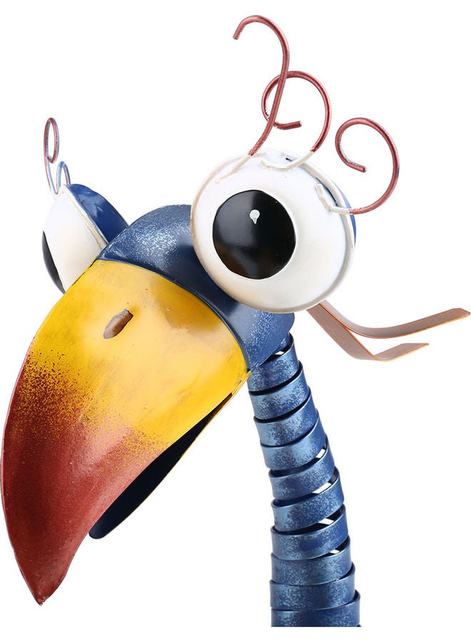TOOARTS Decorative Metal Toucan Sculpture Multicolour 42.5 x 18.5 x 24cm - Image 4