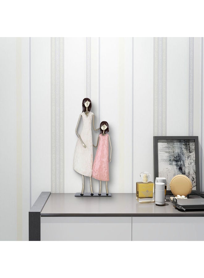 توراتس تمثال معدني للزينة بتصميم أم وابنة متعدد الألوان  - Image 4