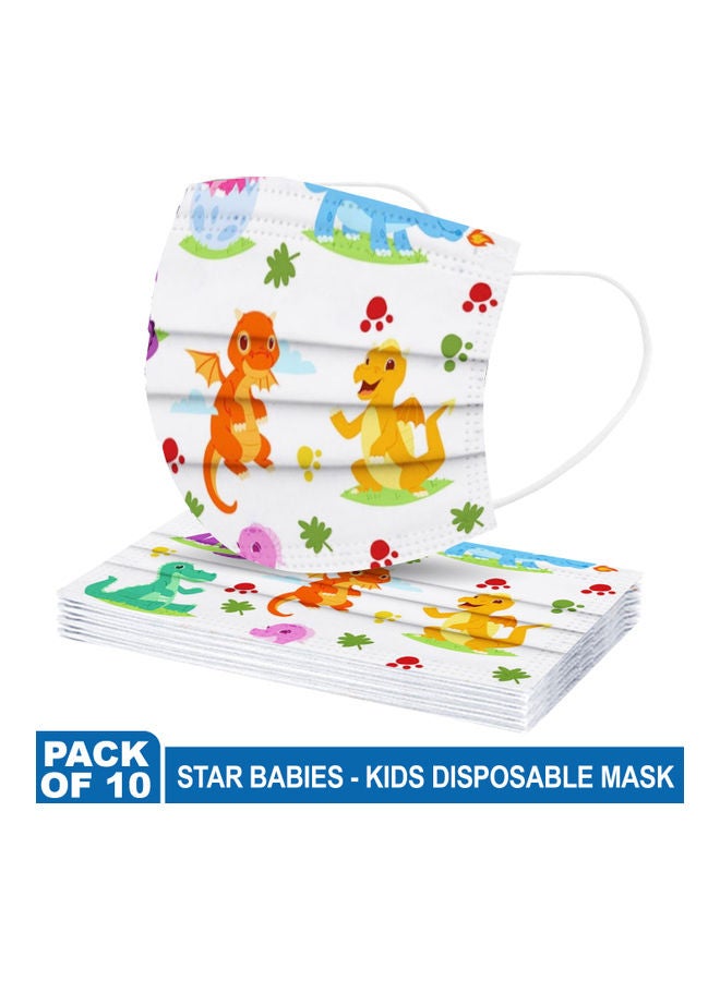 ستار بيبيز مجموعة من 10 كمامات للاستخدام مرة واحدة بطبعة ديناصور - Image 1