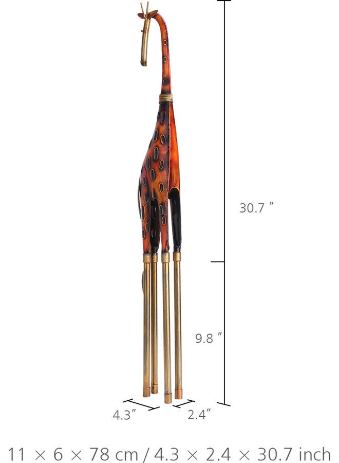 توراتس زينة معدنية على شكل زرافة كبيرة للزينة متعدد الألوان 55 x 7 x 12سم - Image 4