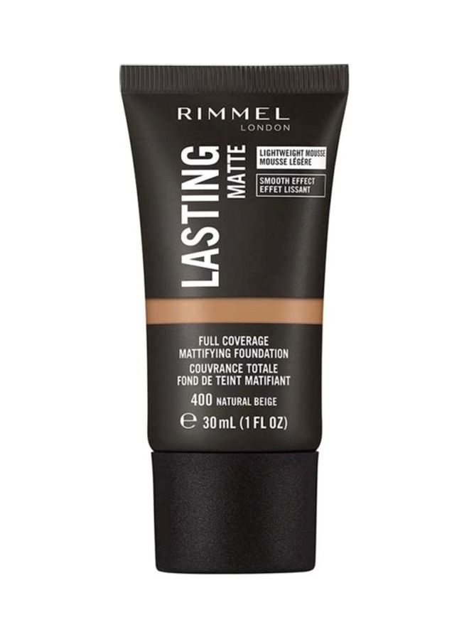 RIMMEL LONDON Lasting Matte Foundation – 400 –Natural Beige  - Image 3
