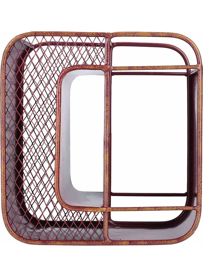 TOOARTS Letter-M Bottle Display Rack Brown - Image 1