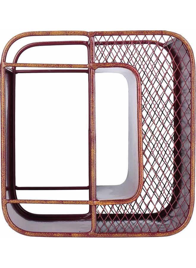 TOOARTS Letter-M Bottle Display Rack Brown - Image 4