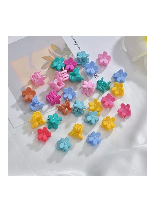 30-Piece Beautiful Pastel Mini Flower Hair Claw Clips Multicolour - v1614795491/N44895731A_4