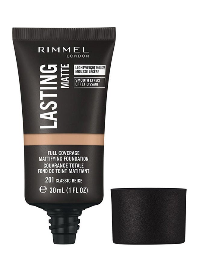 RIMMEL LONDON Lasting Matte Foundation – 201 –Classic Beige  - Image 1