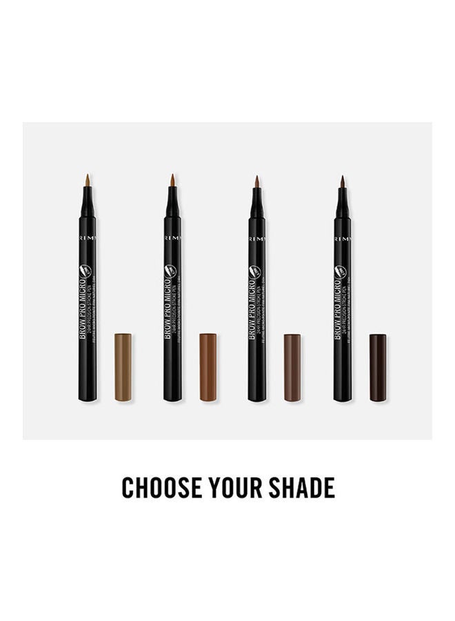 RIMMEL LONDON - Pro Micro 24HR Precision-Stroke Brow Pen – 004 –Dark Brown - Image 1