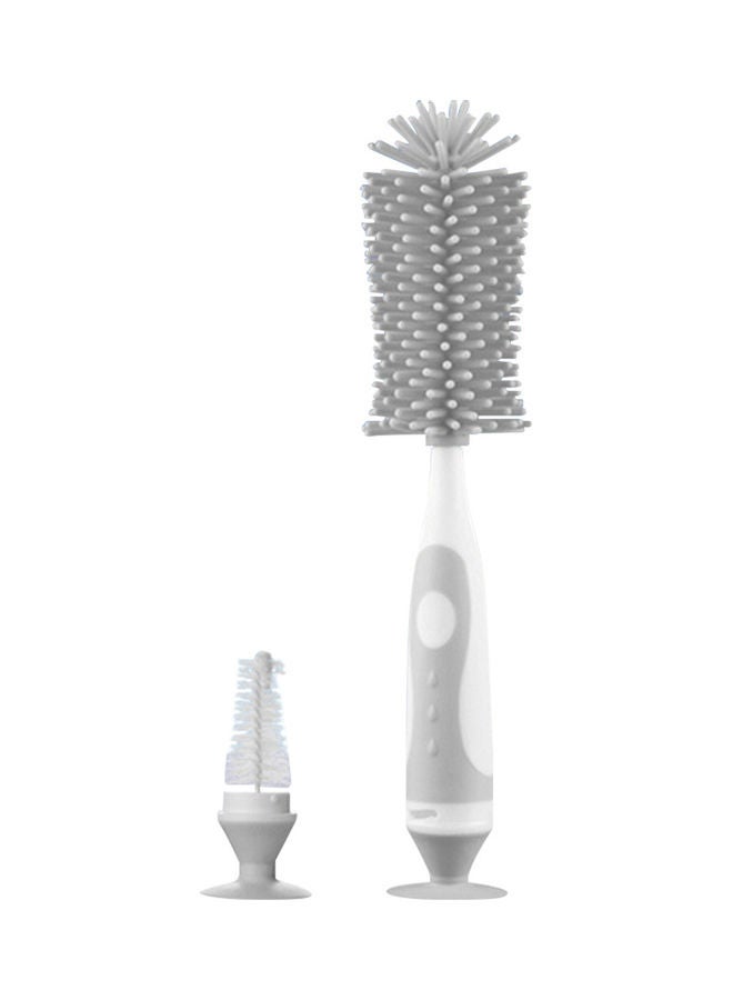 فرشاة لتنظيف الزجاج من السيليكون 1 في 2 رمادي / أبيض - Image 1